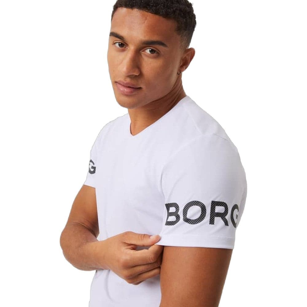 Borg T-Shirt White Black Logo, view: 3