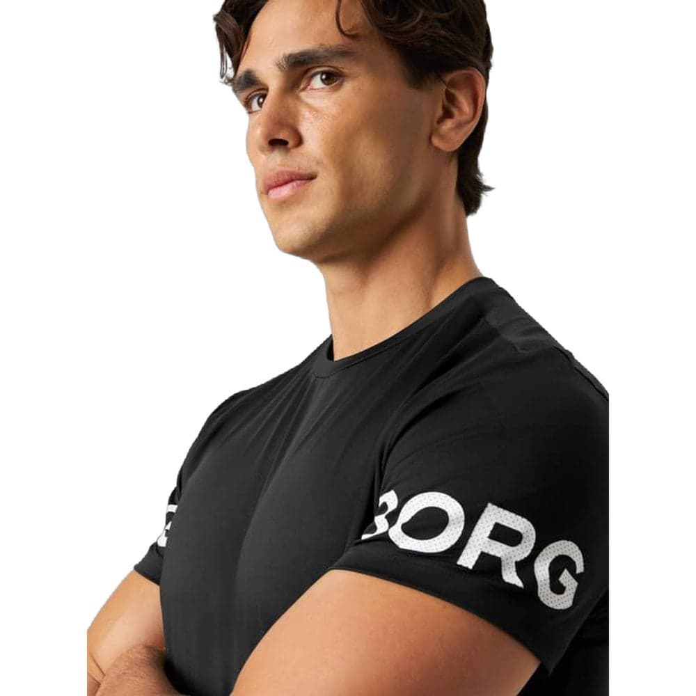 Borg T-Shirt Black White Logo, view: 2