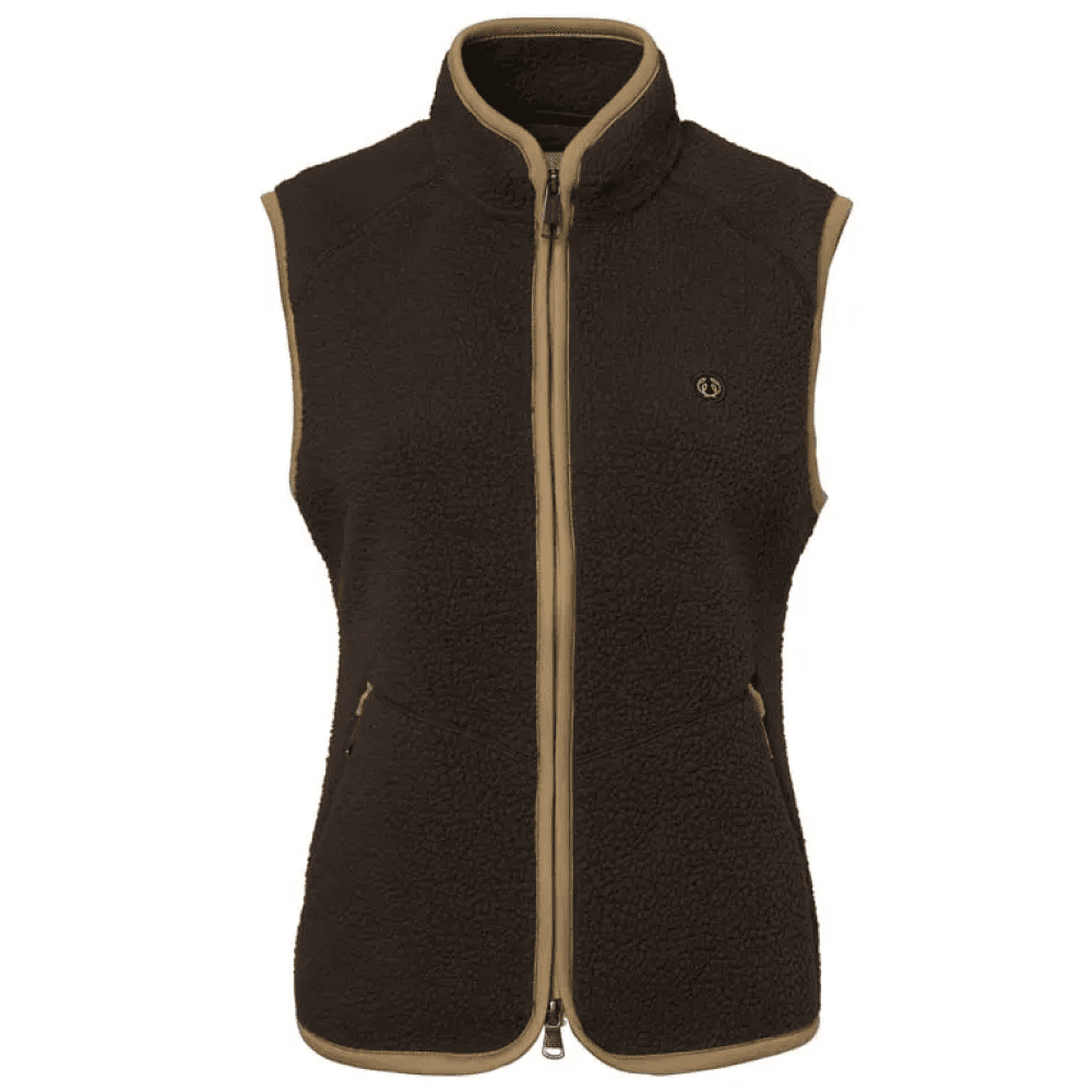 Pax Light Pile Vest Women Leather Brown, view: 0