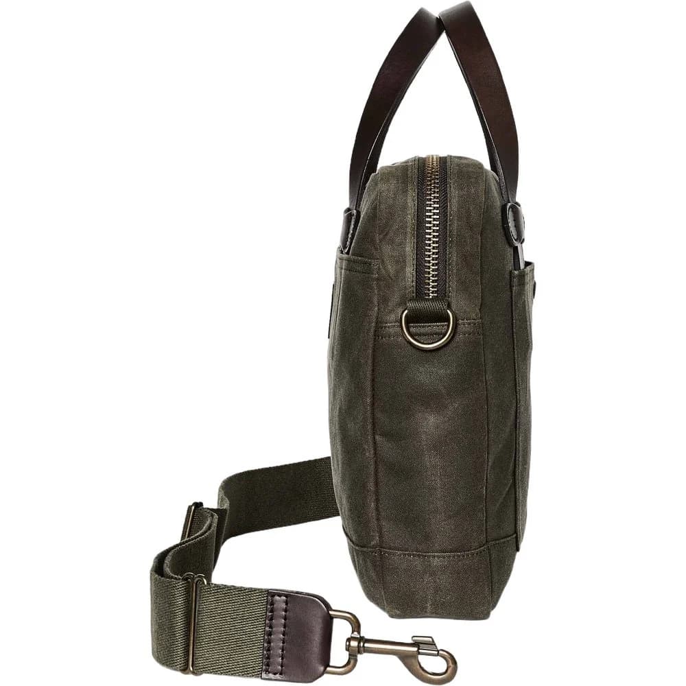 Tin Cloth Compact Briefcase Otter Green, view: 2