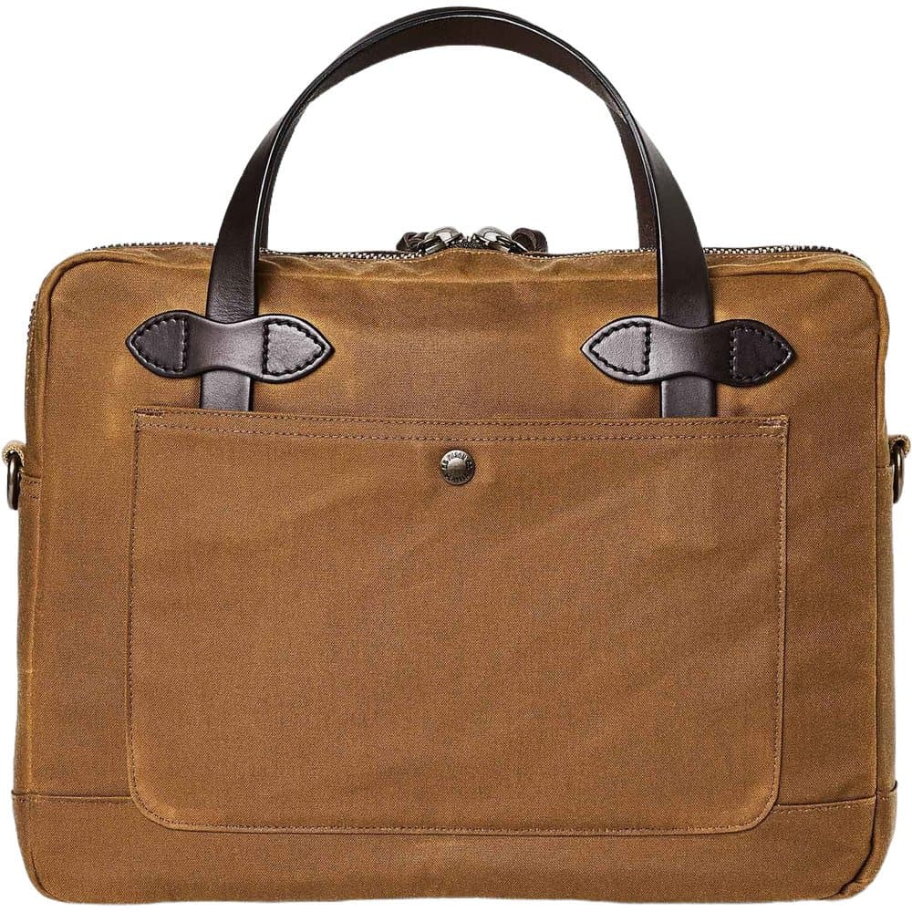 Tin Cloth Compact Briefcase Dark Tan, view: 1