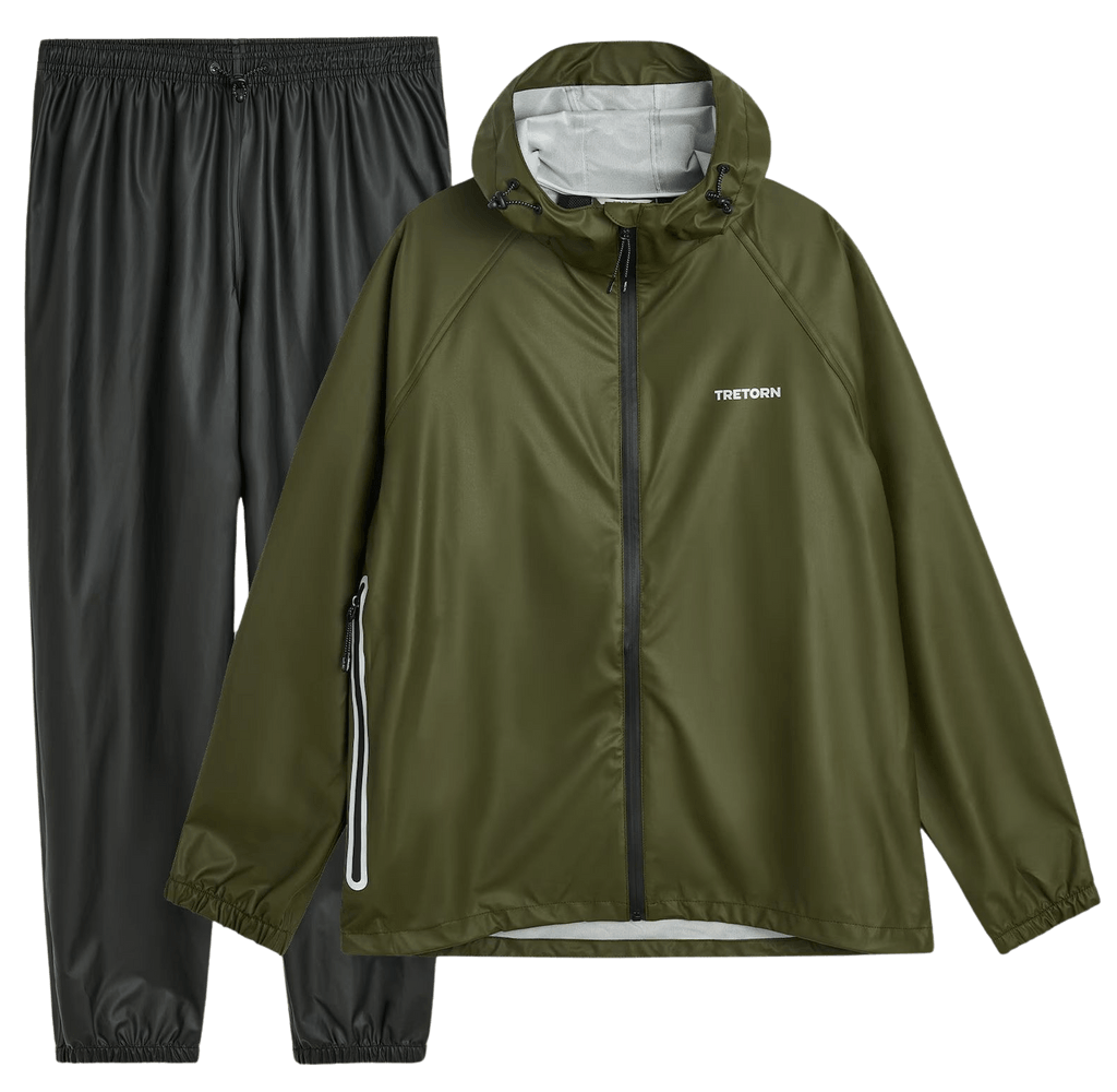 productImage: Packable Rainbreaker Set Unisex sadeasu, Forest Green