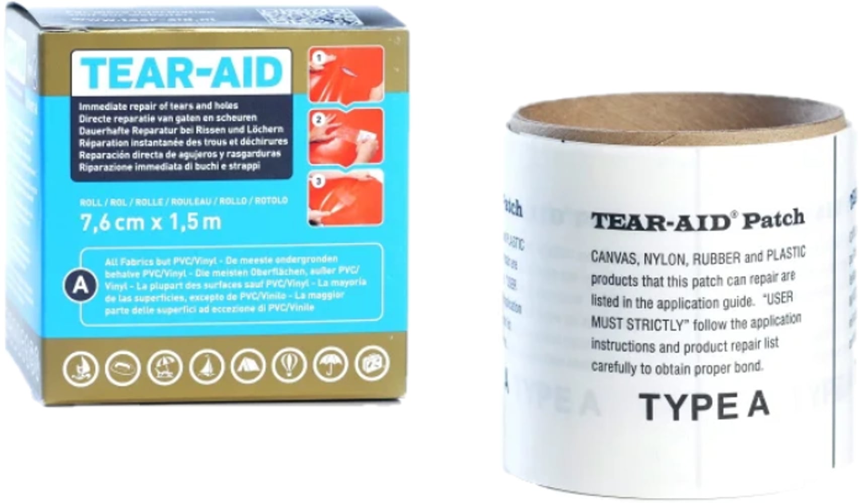productImage: Type A Roll 7,6 cm x 1,5 m korjausteippi