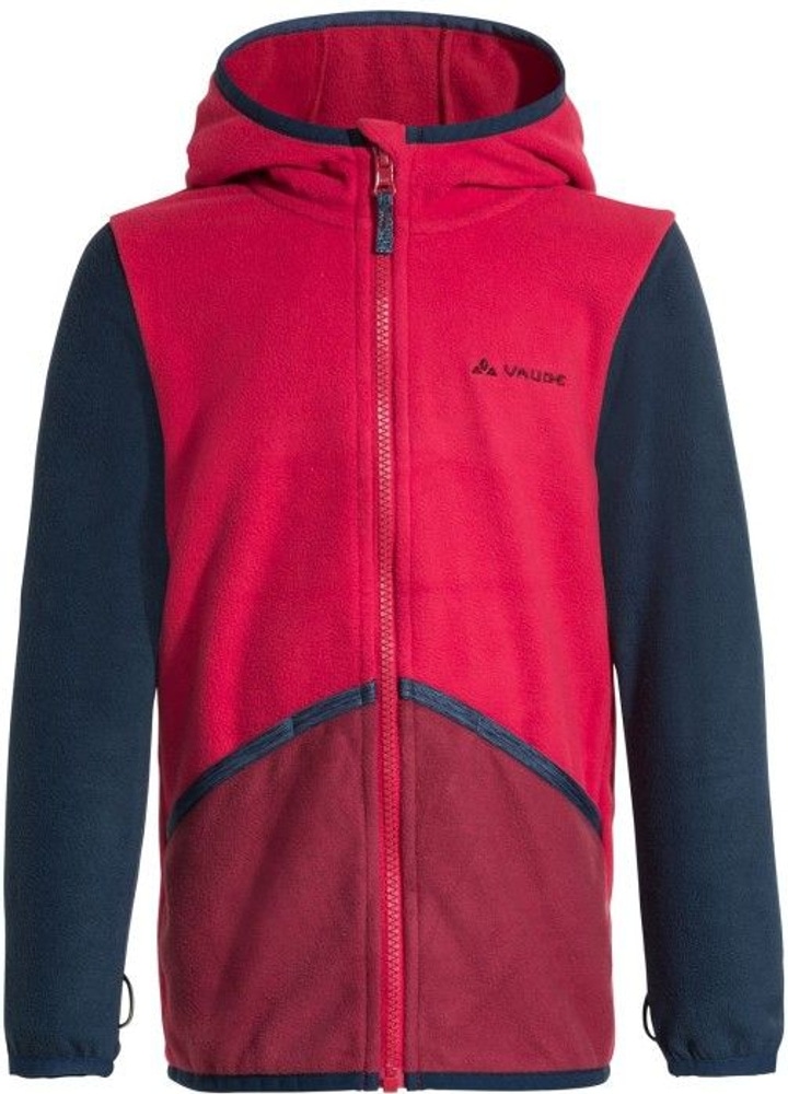productImage: Kids Pulex Hooded Jacket lasten fleecetakki, punainen/tummanharmaa