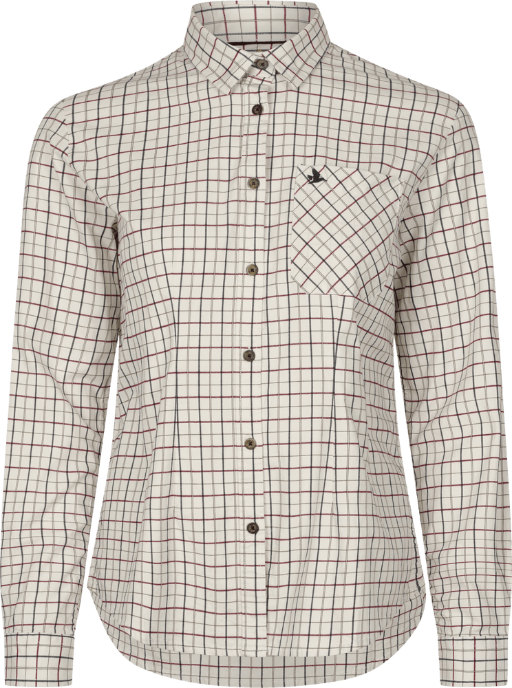 Kerry Shooting Shirt paita, Cabernet/Blue Check, view: 1