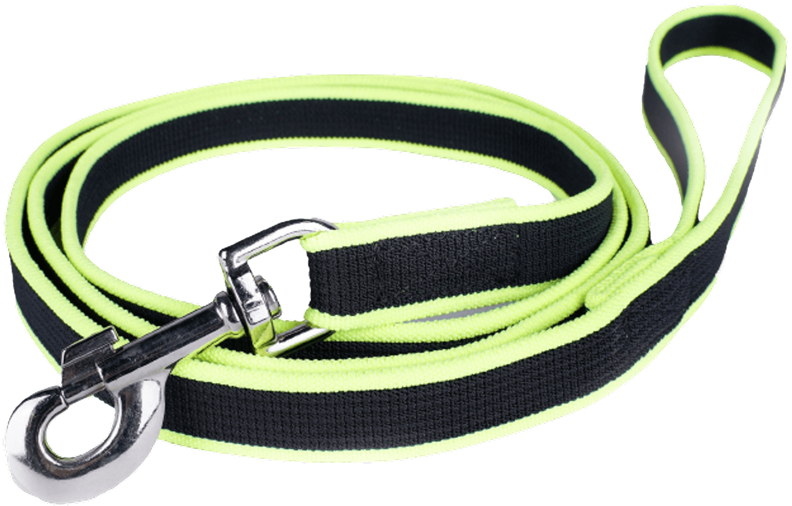 productImage: Premium Jogging Leash koiranhihna joustolla, 1,3 m, musta/keltavihreä