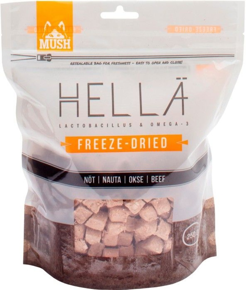 productImage: MUSH HELLÄ pakastekuivattu nauta 250g