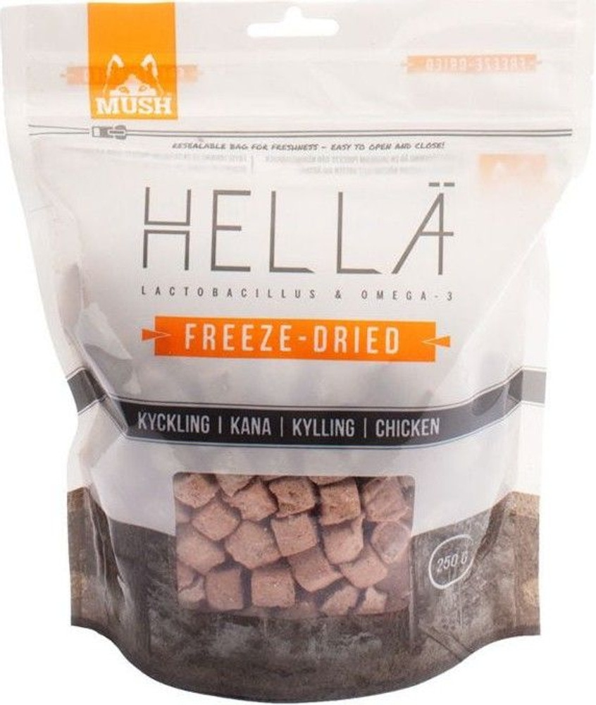 productImage: MUSH HELLÄ Pakastekuivattu kana, 250g