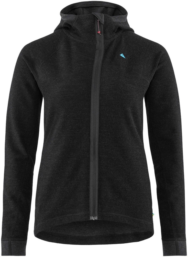 productImage: Hödur Hooded Zip naisten hupullinen välipaita, musta