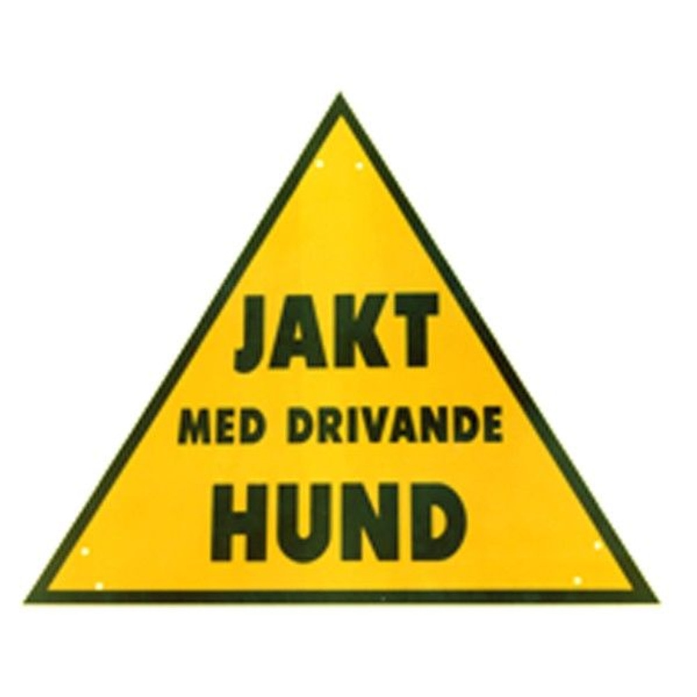 productImage: Varningstriangel jakt med drivande hund