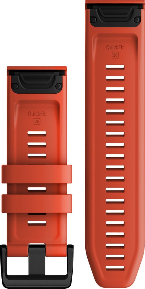 productImage: QuickFit 26 mm rannehihna, silikoni, punainen