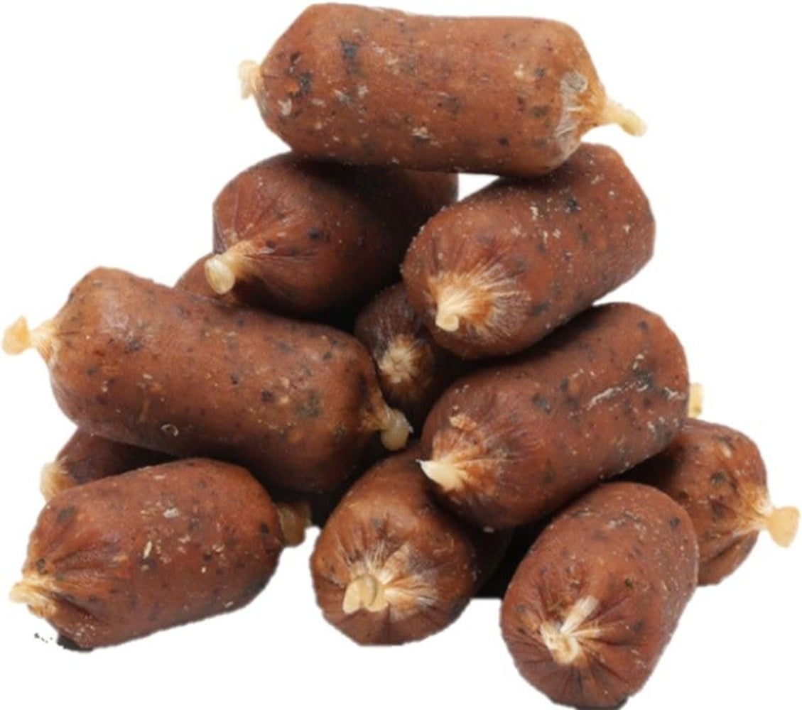 productImage: ESSENTIAL FOODS Finest Salmon & Parsley Small Sausages 20 kpl
