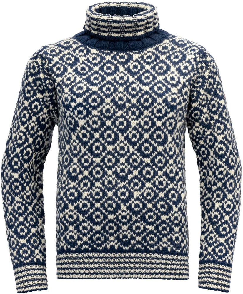 productImage: Svalbard Wool High Neck villapaita, unisex, musta/valkoinen