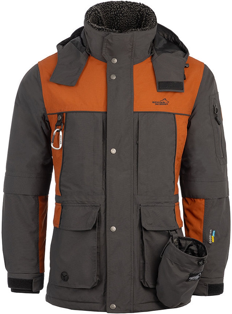 Arrak Original Jacket takki, Anthracite/Orange, view: 1