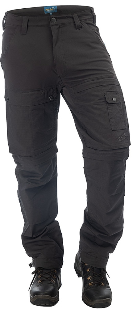 productImage: Arrak Flexible Zip Off Pant katkolahjehousut, mustaharmaa