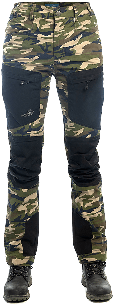 productImage: Arrak Active Stretch Pants Camo -naisten tekniset housut, camo