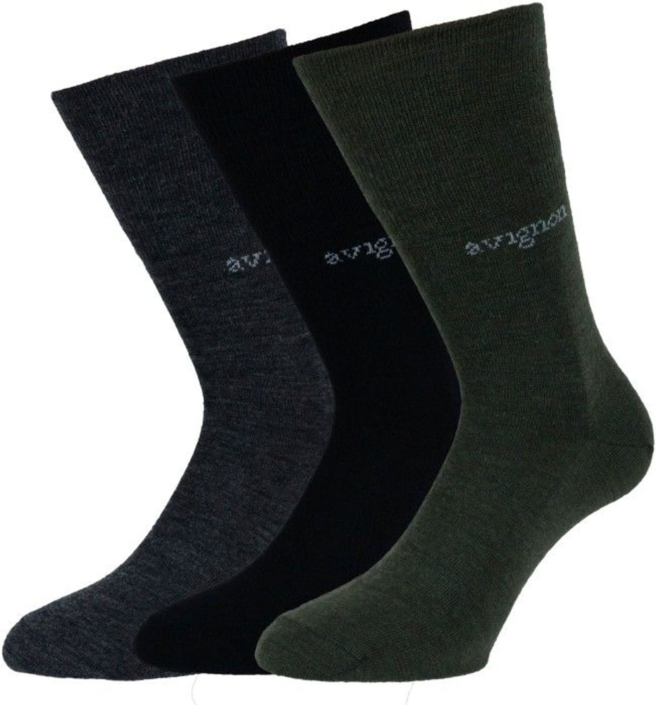 productImage: Liner Ull 3-pack Musta/Harmaa/Vihreä