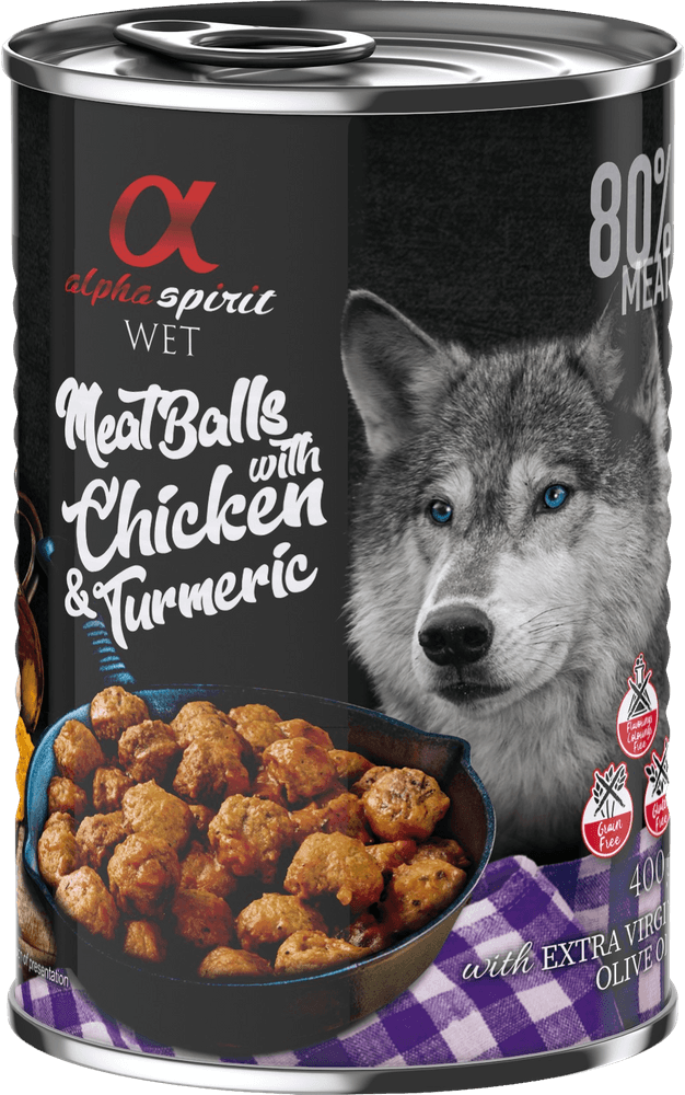 productImage: Meat Balls with Chicken and Turmeric märkäruoka, 400 g