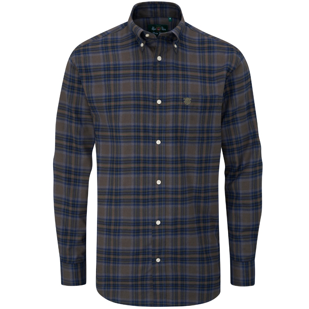 productImage: M's Ilkley Flannel Bd Shirt Green/Blue Check
