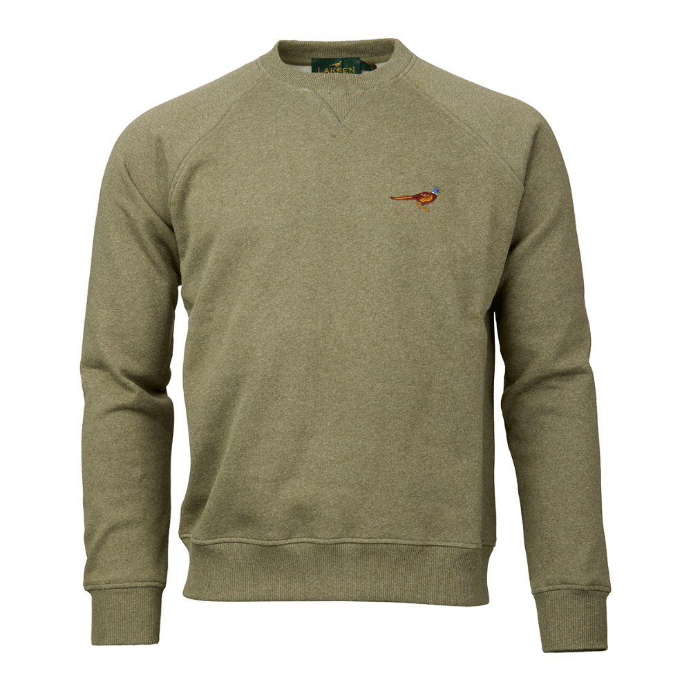 productImage: M's True Pheasant Logo Sweat Olive Melange