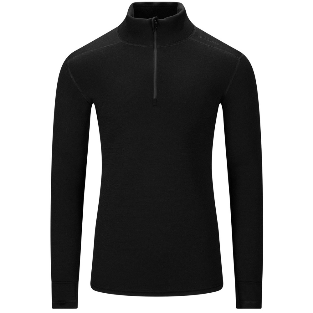 productImage: M's Fleecewool V2 Polo W/ Zip Jet Black