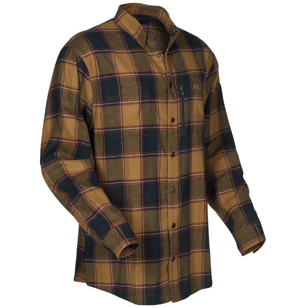 productImage: M's Crest Cotton Shirt Dark Sand