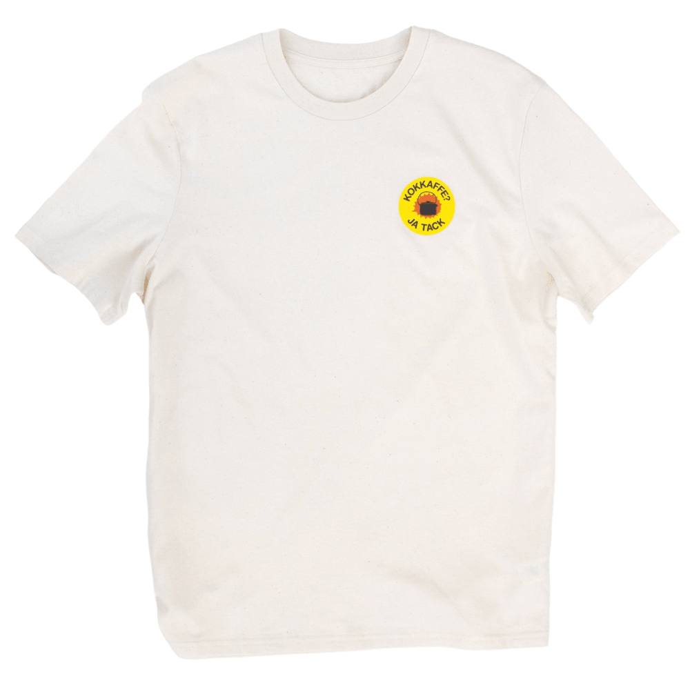 productImage: T-Shirt "Kokkaffe Ja Tack" Raw Nat. White