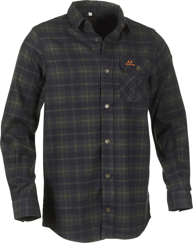 productImage: Crest Shirt vuorillinen paita, Forest Green