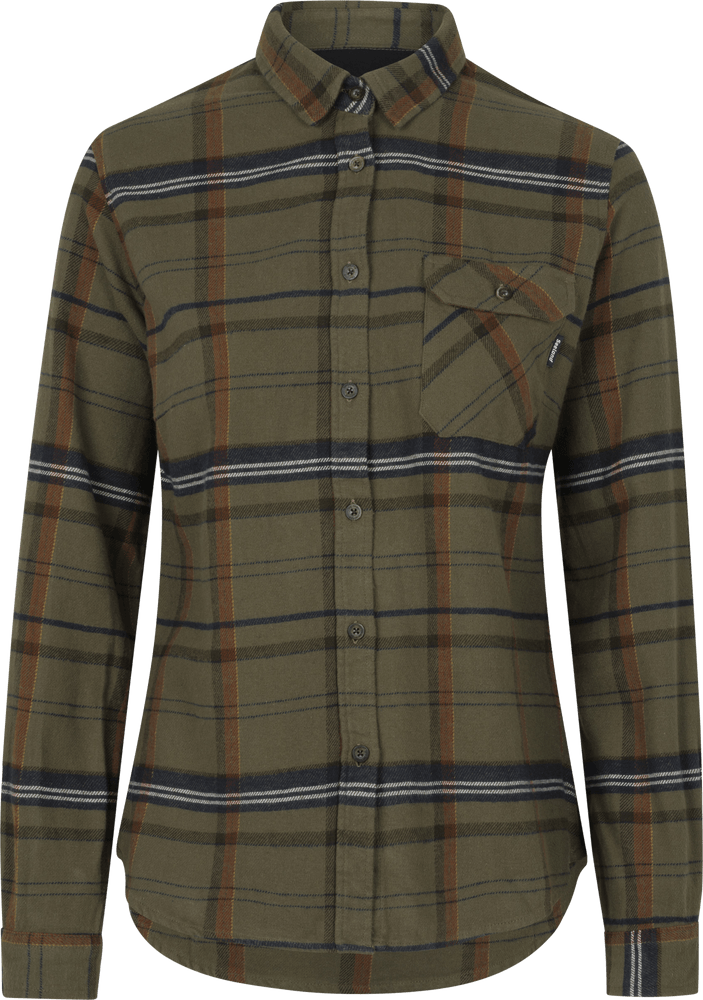 Skye Flannel Shirt naisten paita, Grape Leaf/Terracotta Check, view: 1