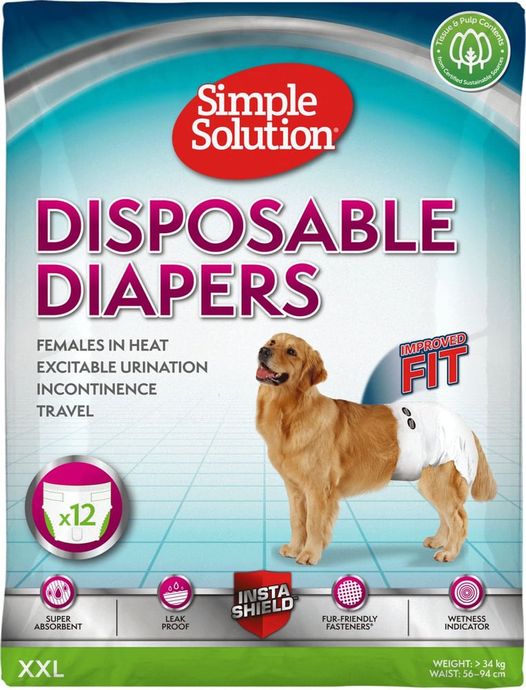 productImage: Disposable Diapers nartun suojat, XXL, 12 kpl