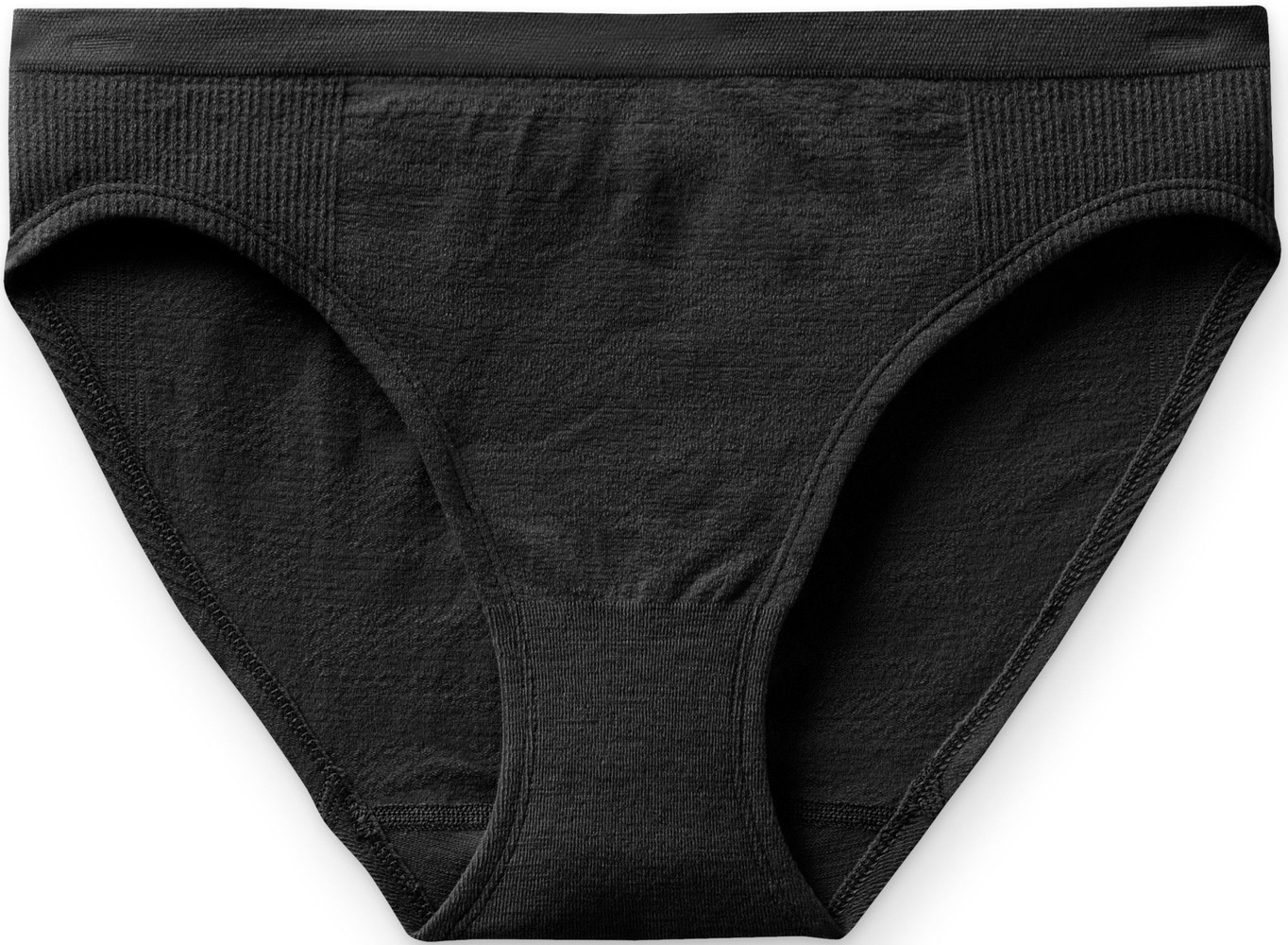 productImage: Seamless Bikini saumattomat merinovillaiset alushousut, musta