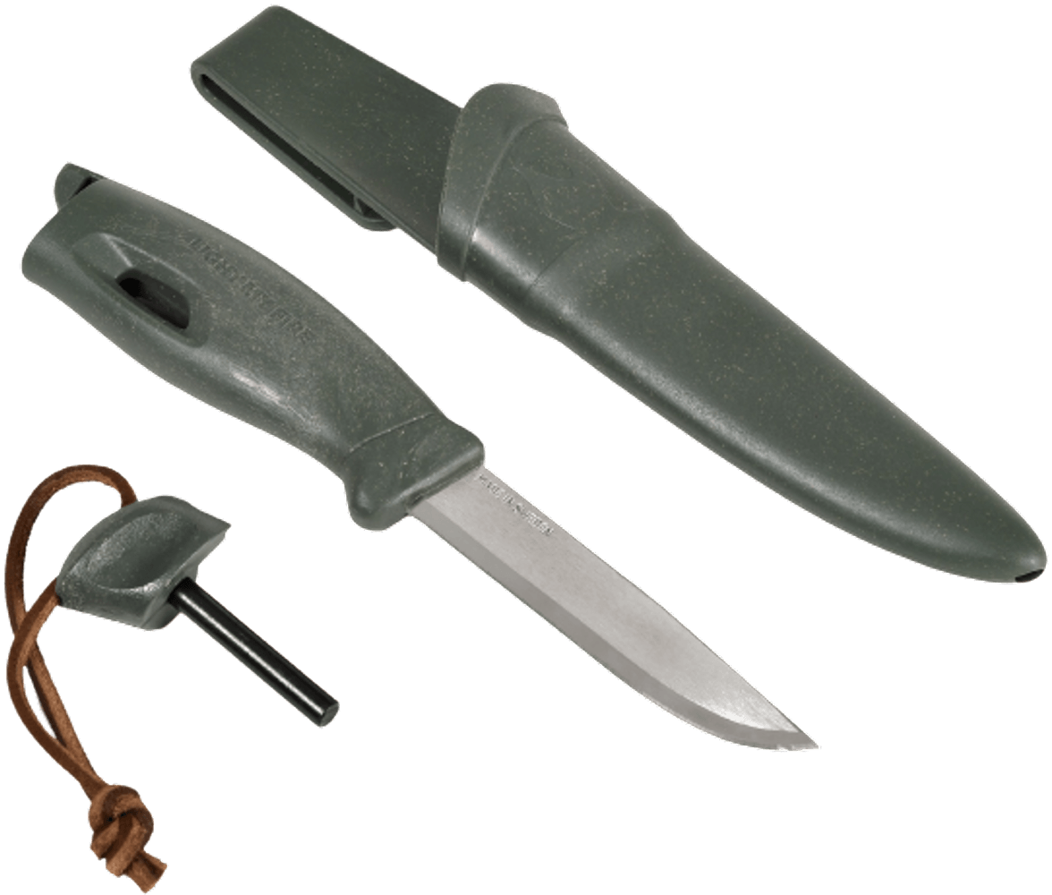 productImage: Swedish FireKnife BIO 2in1 puukko sytytysraudalla, vihreä