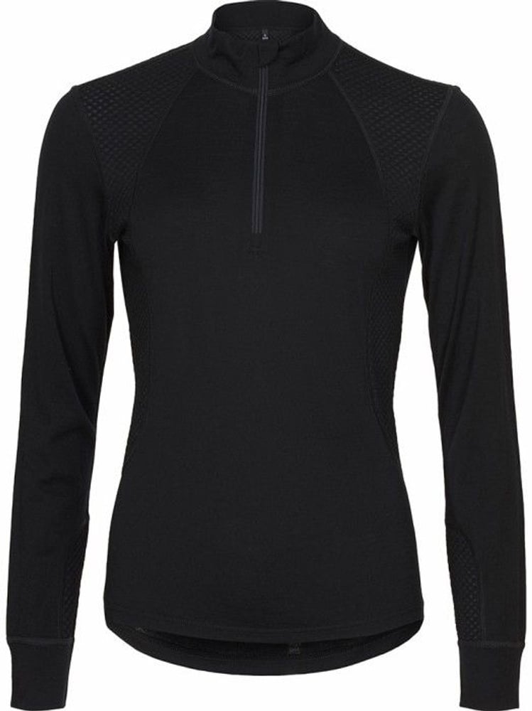 productImage: Madeleine Long Sleeve Halfzip naisten aluskerrastopaita, musta