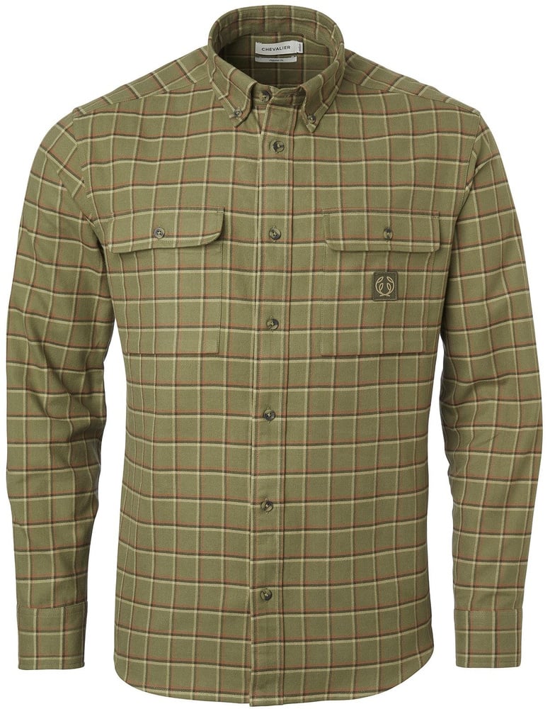 Heron Flannel Shirt paita, Field Green Checked, view: 1
