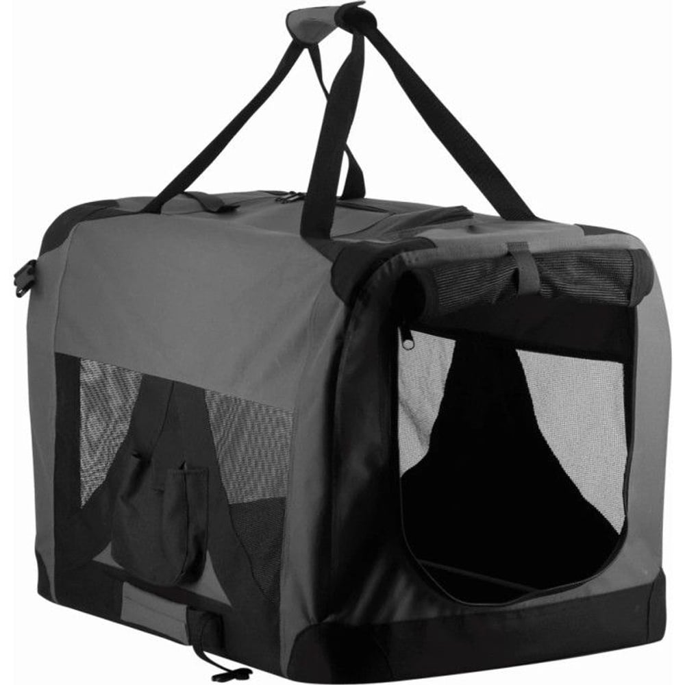 productImage: Pet Soft Crate kuljetuskoppa, harmaa/musta, S