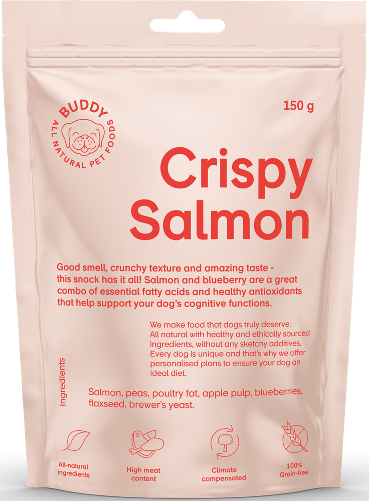 productImage: Crunchy Snack lohi ja mustikka, 150 g