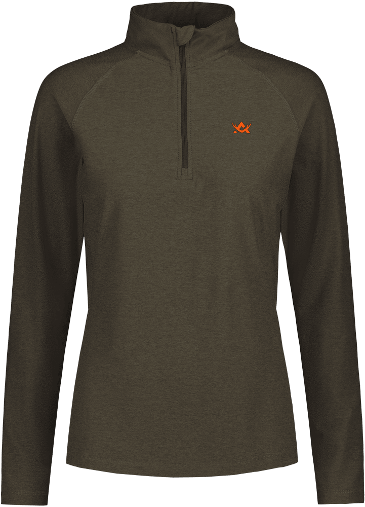 CoolDry Half-Zip Top naisten paita, Moss Brown, view: 1