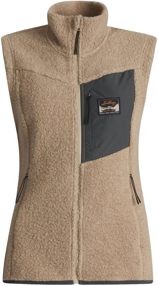 productImage: Flok Wool Pile Vest naisten fleeceliivi, beige