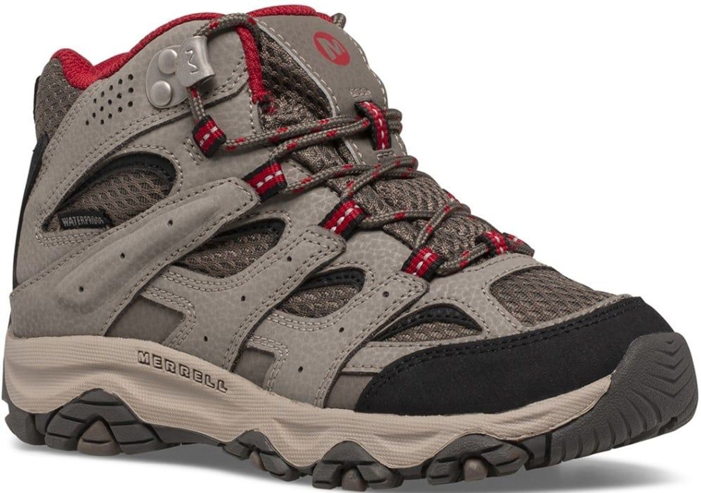 productImage: Junior Moab 3 Mid Waterproof vaelluskenkä junioreille, Boulder/Red