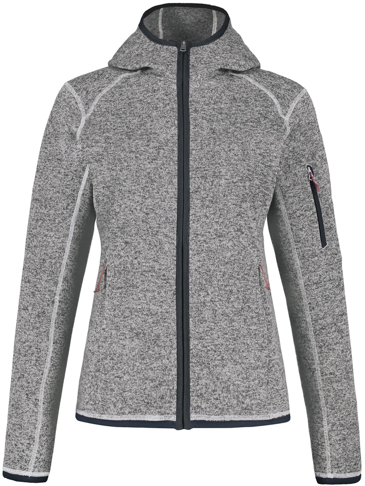 productImage: Quest Hoody naisten hupullinen fleecetakki, vaaleanharmaa