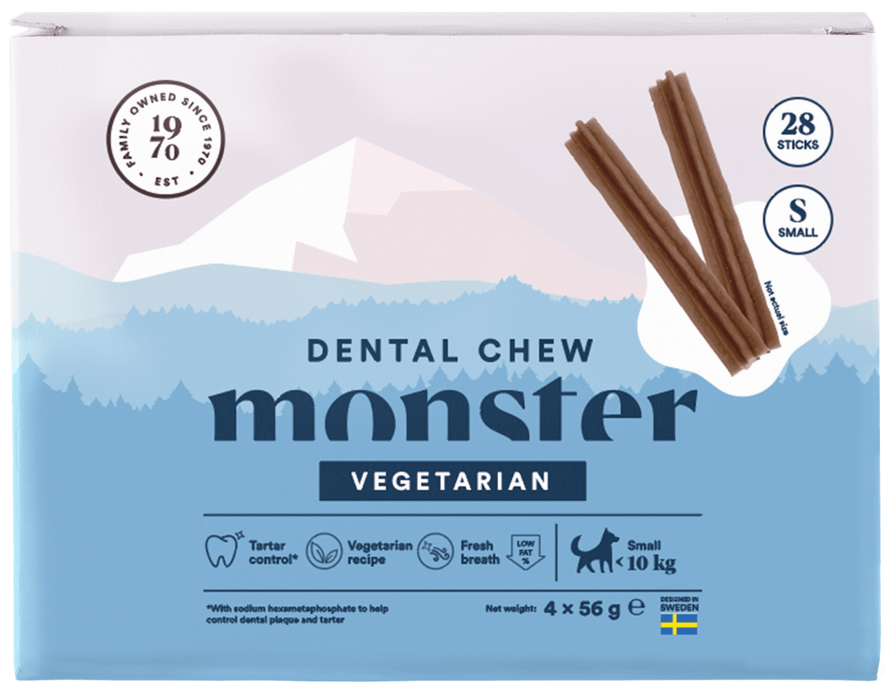 productImage: Dog Dental Chew Vegan hammashoitoherkku, S, 28 kpl