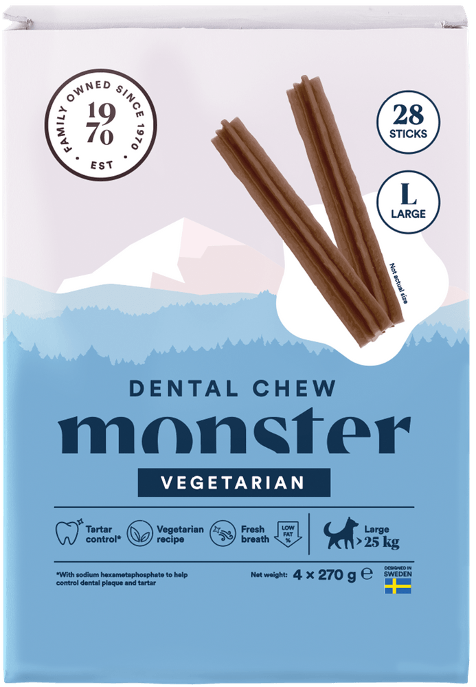 productImage: Dog Dental Chew Vegan hammashoitoherkku, L, 28 kpl