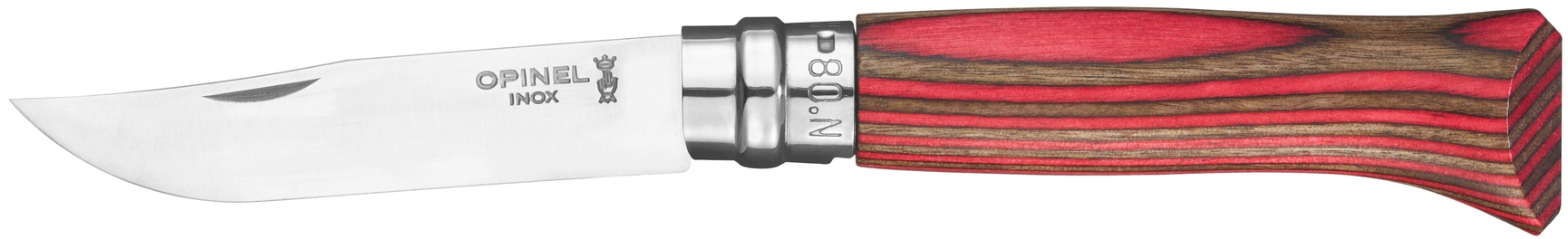productImage: No 08 Stainless Steel taittoveitsi, Laminated Birch Red