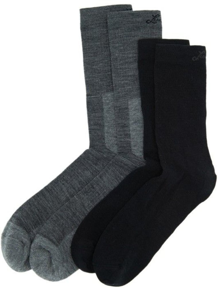 productImage: Merino Trekking Sock Combo Mid sukat, Light Grey Melange/Black