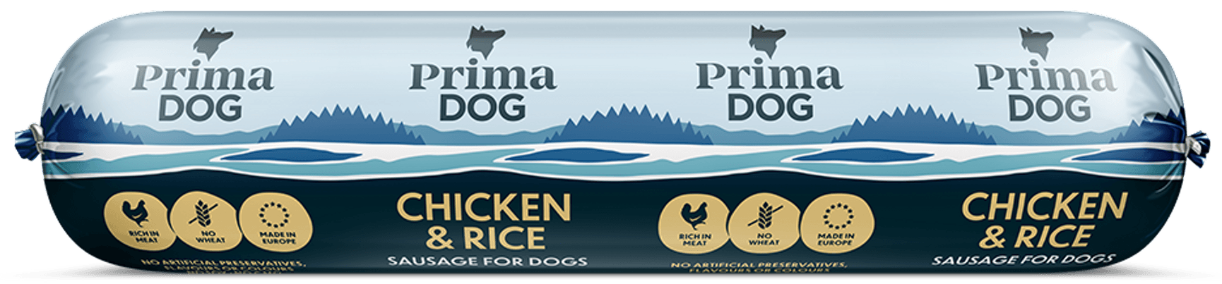 productImage: PrimaDog Chicken & Rice -koiranmakkara 800 g