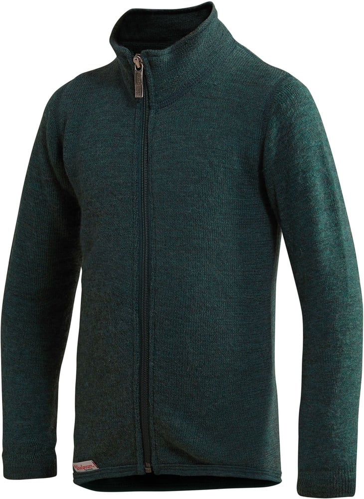 productImage: Kids Full Zip Jacket 400 lasten merinovillatakki, vihreä