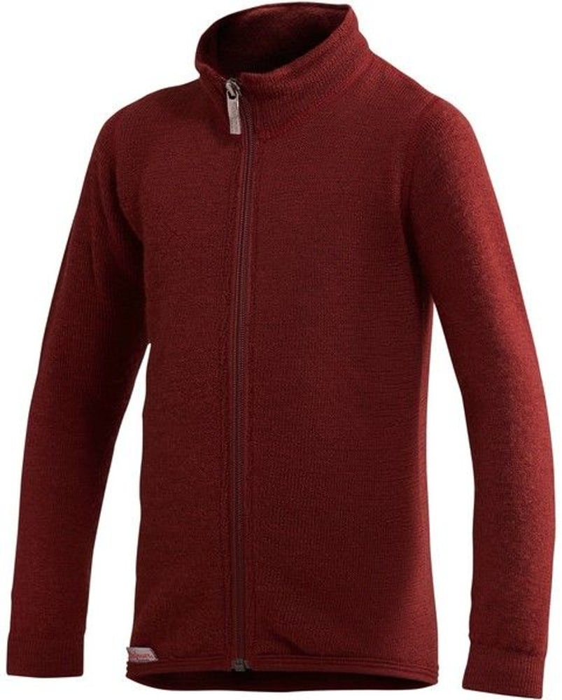 productImage: Kids Full Zip Jacket 400 lasten merinovillatakki, punainen