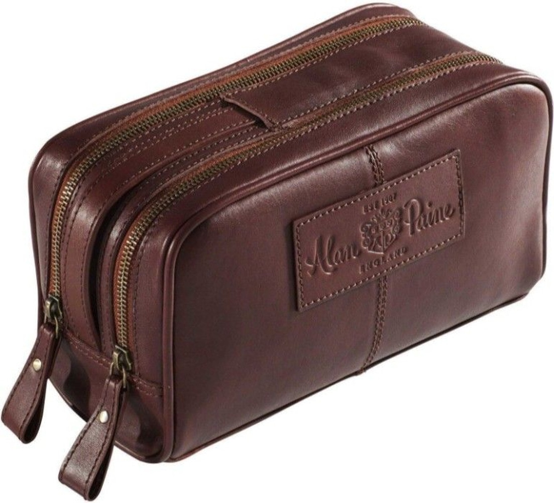 productImage: Leather Wash Bag Brown