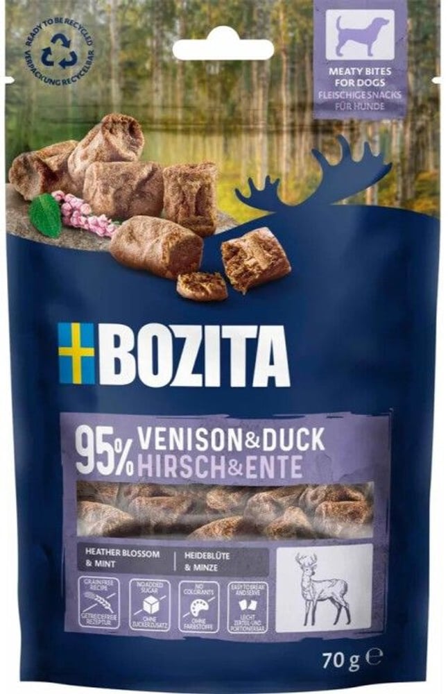 productImage: Snacks Meaty Bites Venison & Duck 70 g