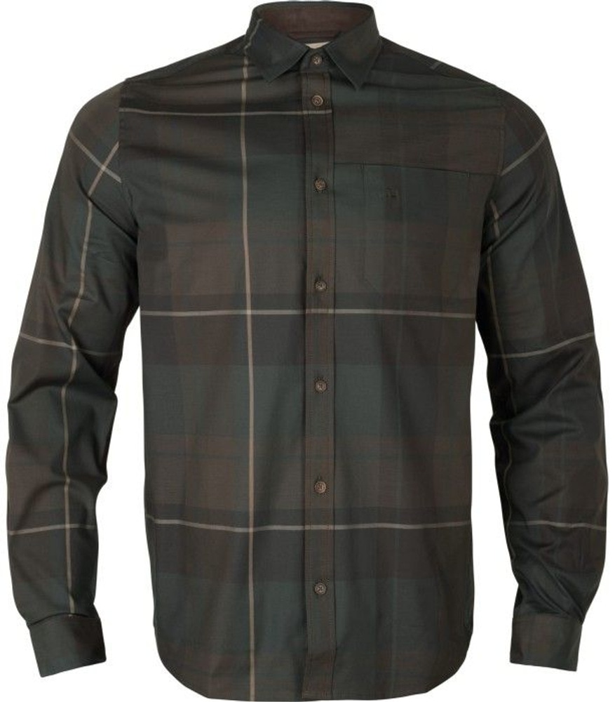 productImage: M's Akse Long-Sleeved Shirt Check Shadow Brown